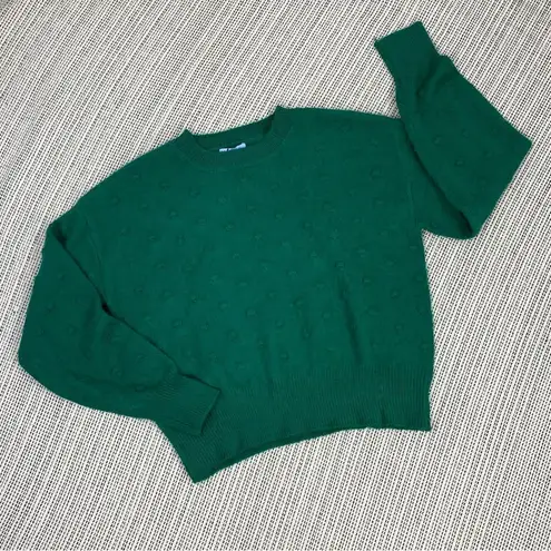 Vylette Bauble Stich Crew Neck Crop Sweater Green Juniors Large Pullover Size undefined
