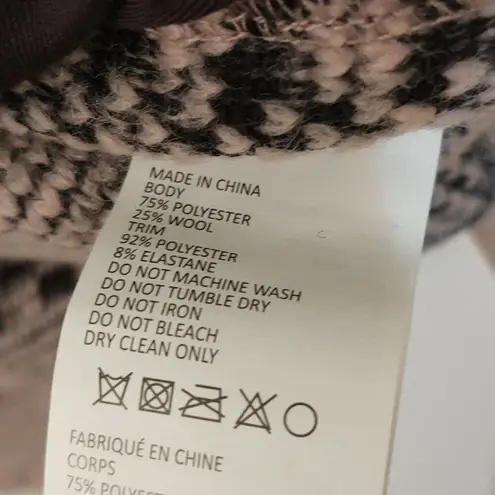 prAna Crestland Pullover, Purple & Black Wool Blend, Sz Large