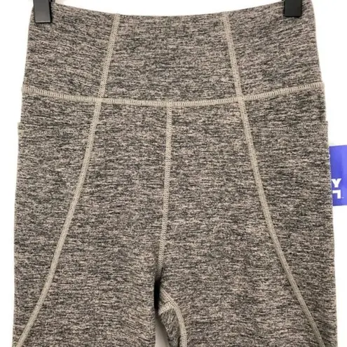 JoyLab New High Waisted 7/8 Length Leggings Brushed Knit Space Dye Brown