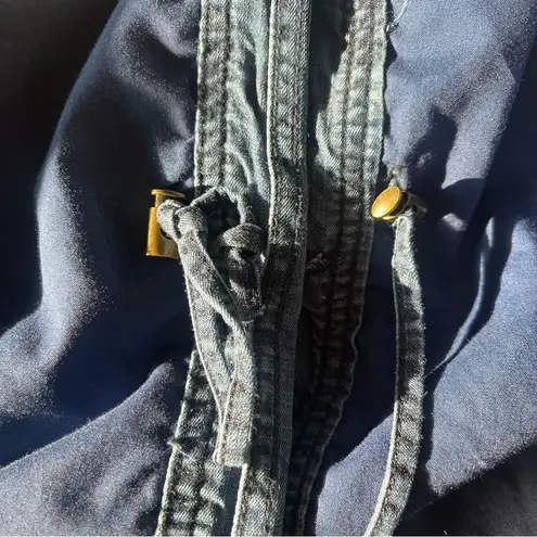 Coldwater Creek Vest Women’s Medium Tencel Denim Preppy Lined Drawstring