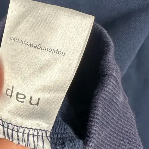 Nap Loungewear Full Zip Oversized Hoodie Sweatshirt Navy Blue Women’s Sz XXS