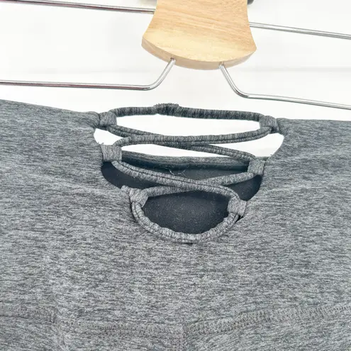 Beyond Yoga Womens Spacedye Crisscross Back Active Crop Leggings Size S Gray