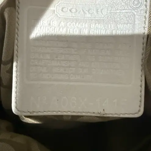 Coach VTG Legacy Slim 1415 White Leather Shoulder Convertible Crossbody Bag N