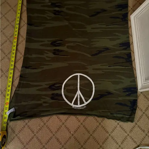 Wren & Glory camouflage scarf / wrap with hand painted peace sign OS NWOT