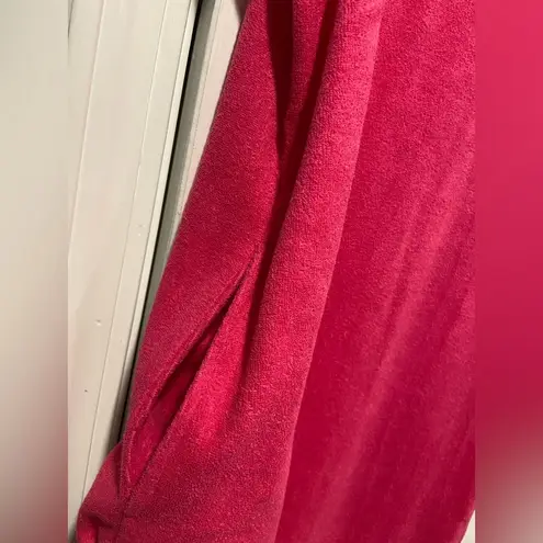NWOT Metropolitan Size S Bright Pink Terry Cloth Tank Sun Dress Coverup Pockets