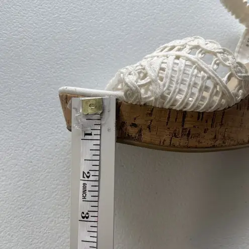 Jellypop Gabrielle Women Cork Wedge Heel Sandals 8.5M White Comfort Fit BohoChic