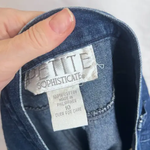 Petite Sophisticate Denim Jean Midi Skirt Boho Classic Cottage Core Size 10