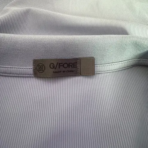 G/FORE Womens Tech Nylon Ribbed Golf Polo Size M Blue Performance Activewear Blue Size M