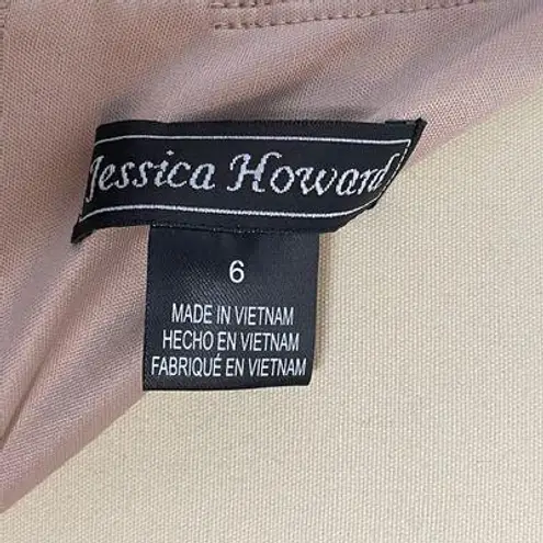 Jessica Howard Illusion-Sleeve Lace Sheath Dress 6