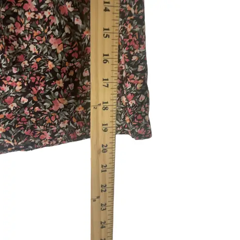 BB Dakota Steve Madden Women's Size Medium Floral Black Cotton Top