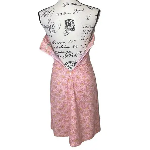 Robin Jordan 100% cotton strapless dress, Size 2 Pink