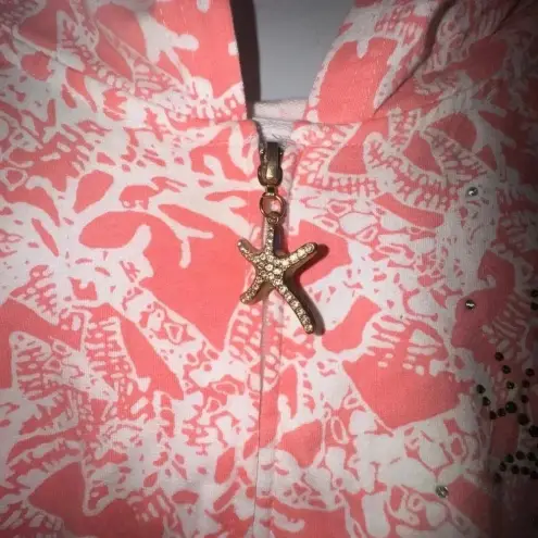 Quacker Factory women’s Starfish Hooded Zip‎ Beach Lounge short sleeve Jacket XL Gold Size 3X