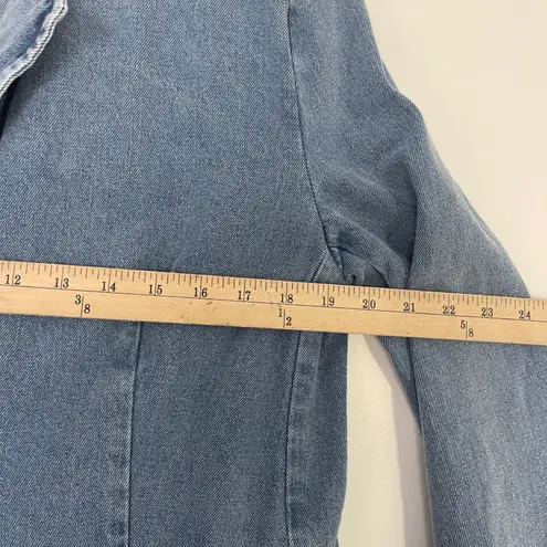 Anthropologie Dolan Left Coast Denim Boyfriend Blazer Jacket Women's Small Blue