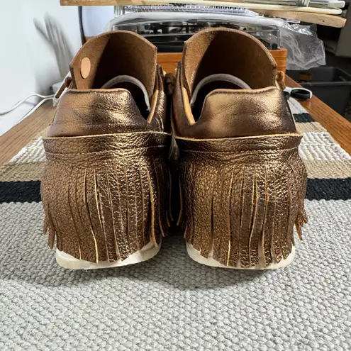 Esseutesse Fringe Sneakers Women EU38 US7.5 metallic bronze/gold Glam Boho Gold Size 7.5