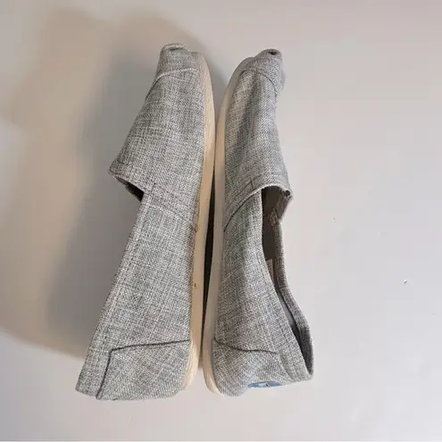Toms  Drizzle Grey Metallic Woven Shoes Size 10‎