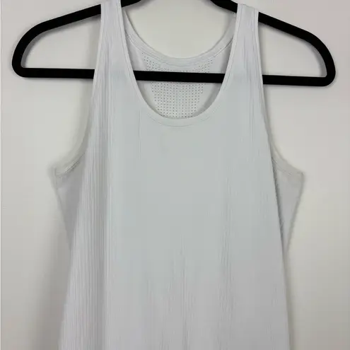 Athleta  Pura Tank Top Seamless Women’s Size Large White Stretch Workout Active