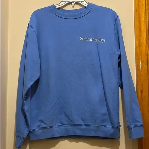 Summer Fridays Blue Pullover Size Medium Sweatshirt