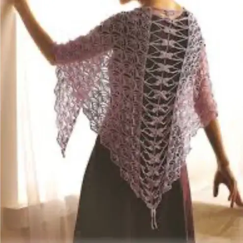 Handmade Elegant Green & Blue Crochet Wrap -