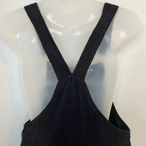 Harper Heritage Black Corduroy Overall Mini Dress Size Small