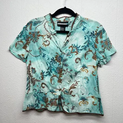 Requirements Y2K Bohemian Fairy Cottage Whimsy Womens Lightweight Top Sz Large