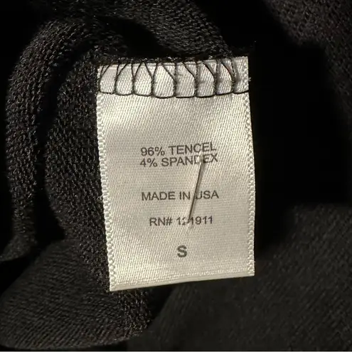 LNA Women's Sz S Black Knit Long Sleeve Laser Cut-Out Sweater Soft Made In USA