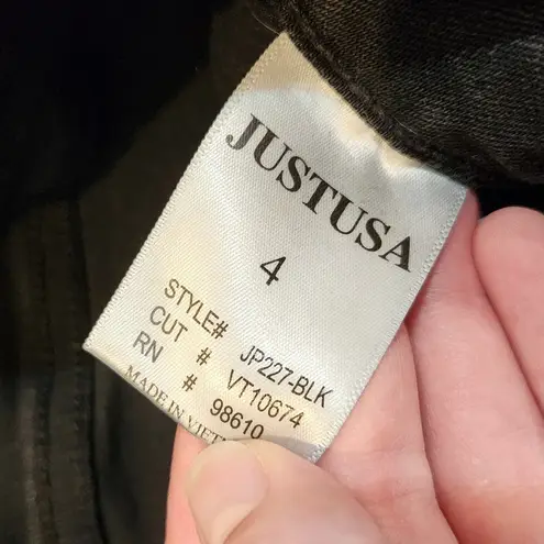 Just USA Black Dark Wash Denim Casual Classic High Rise Bootcut Jeans Size 4