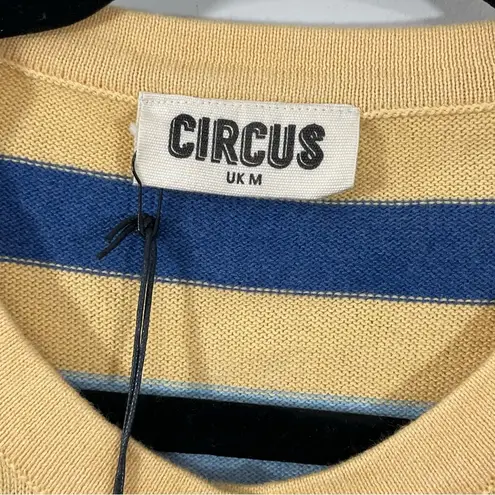 NWT Circus Modcloth Hyped and Striped Yellow Button Front Cardigan Sweater Sz M Size M
