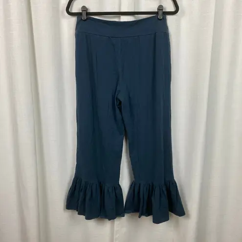 Matilda Jane Blue Big Ruffle Pants Sz.L
