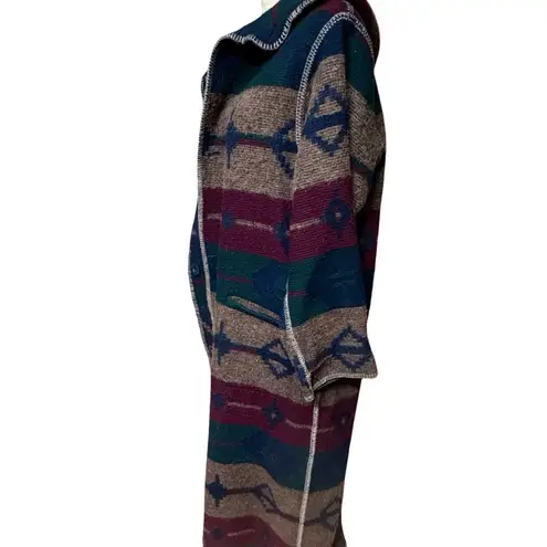 Woolrich Reversible Wool Hooded Southwestern Vintage Blanket Coat One Size