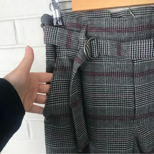 Hollister  Soft Flannel Plaid Belted Straight Leg Pants