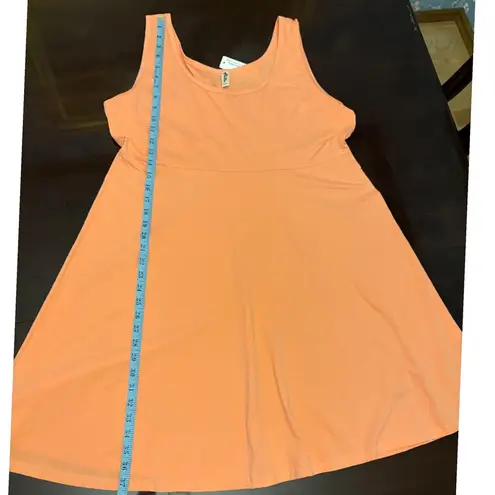 Herou Tank Dress Casual Sleeveless Knit Summer Dress XXL Orange Peach Color Boho