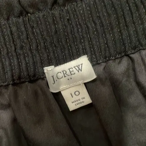 J.Crew black linen blend scallop trim skirt size 10