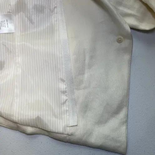 Veronica Beard Off White Single Breasted Front Dickey Jacket Size 4 Linen Blend - Image 7