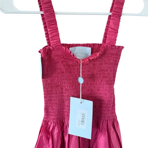Hill House NEW THE ANJULI DRESS LIPSTICK PINK Size XXS
