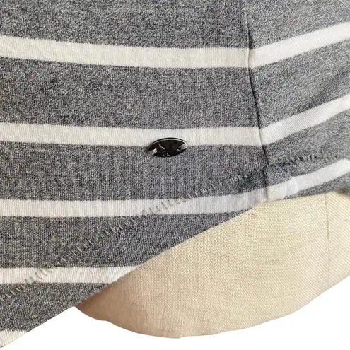 American Eagle  Soft & Sexy Striped Gray White T Shirt Size XS Flowy Relaxed Fit