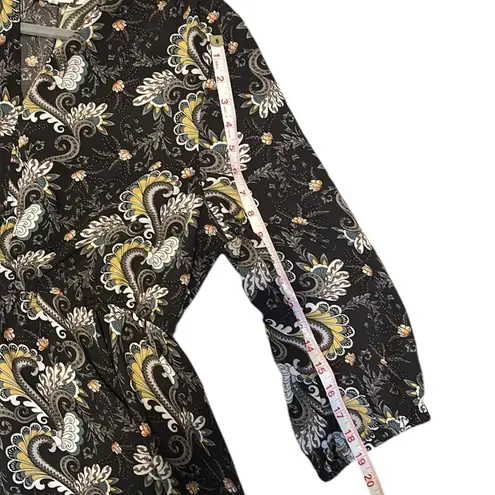 MELLODAY gray paisley print Long Sleeve Dress sz 1X