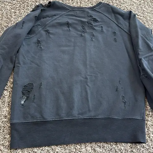 Sincerely Jules Distressed Top Black Size XS