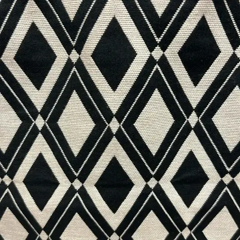 Worthington  Black Beige Diamond Pencil Lined Knee Skirt Back Zip 8