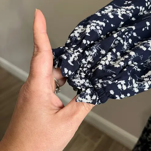 Carly Jean Los Angeles Carly Jean Los Angles Blue Floral Boho Laura Maxi Dress Size Small