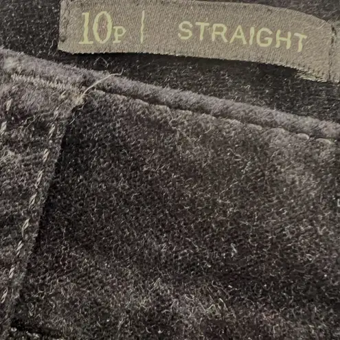 Talbots  Flawless Five Pocket Straight Leg Black Velvet Jeans Pants Size 10P