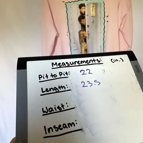 FRIENDS the television series pink crewneck fleece sweater women's size medium