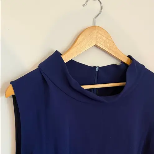 Lafayette 148 Navy Wool Sheath Dress $798 24W Plus Size Blue