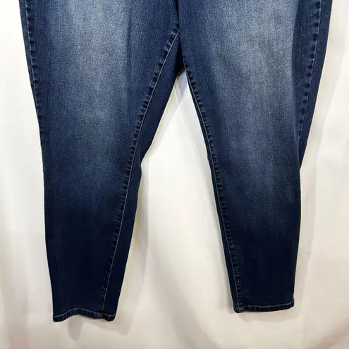 D. Jeans Plus Size 20W Skinny Jeans Denim Dark Wash Blue High Rise Stretch 804