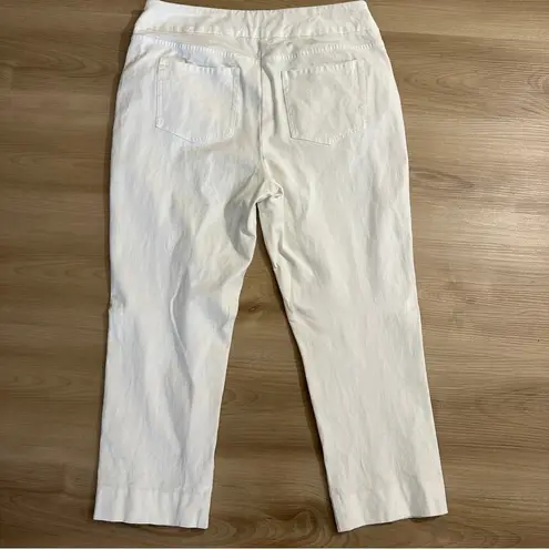 Soft Surroundings SoftEssential™ SUPERLA Slim Leg Crop Pants White Size Medium