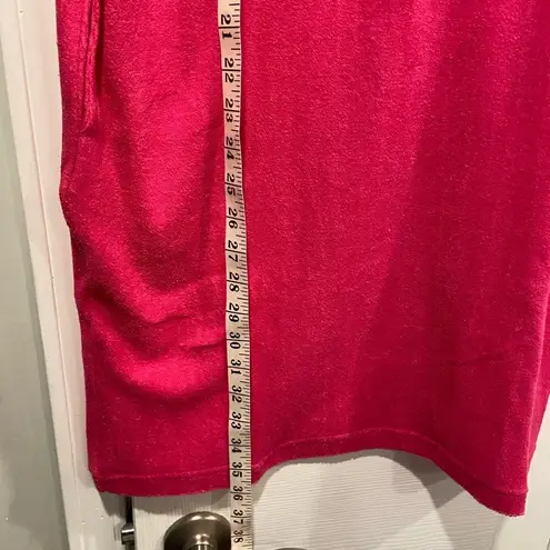 NWOT Metropolitan Size S Bright Pink Terry Cloth Tank Sun Dress Coverup Pockets
