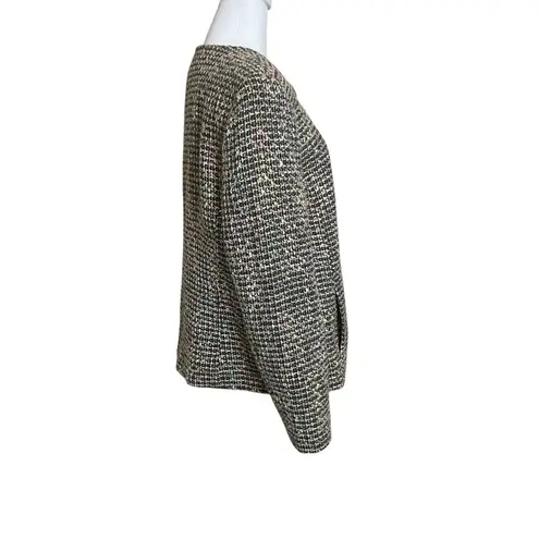 Vintage Koret Textured Boucle Tweed Button Lined Plaid Blazer 14 Career Office