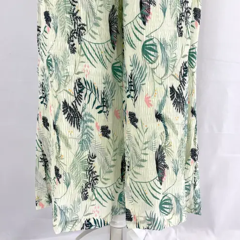 Foxiedox New Lace Ruffle Printed Cropped Strapless Jumpsuit Green Petite Size XS