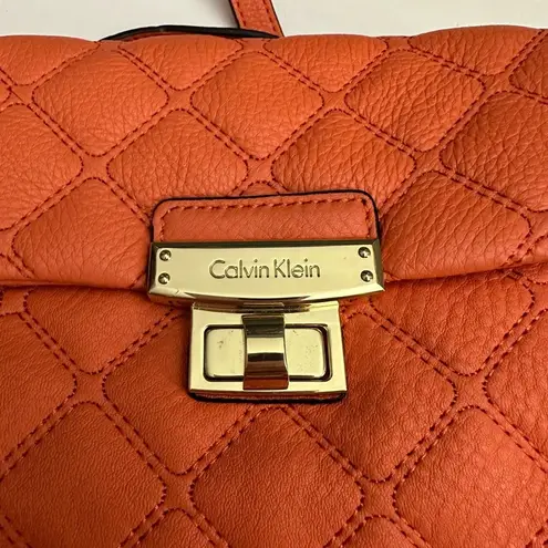 Calvin Klein  Quilted Small Crossbody Bag  Salmon Colored