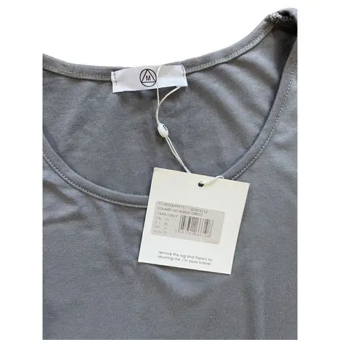 Missguided square neck blue gray maxi dress size 6 NWT
