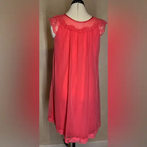 Vanity Fair VTG Women’s Nylon Feminine Pink Babydoll Chiffon Nightgown,USA|Sz:XS